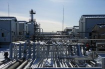 Pipe Rack at a Natural Gas Plant Alberta Canada 
