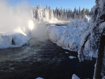 Pisew Falls Northern Manitoba January  
