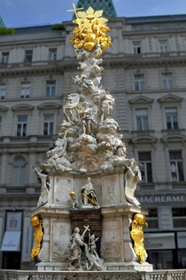 Plague Column in Vienna Austria Erected after the Great Plague of Vienna in 