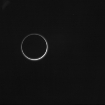 Plutos eclipse with Solar System and stars in the background raw LORRI image 