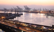 Port of Karachi and The Native Jetty Bridge at Dusk  By Nadeem A Khan  x-post rExplorePakistan