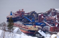 Port of Narvik Norways biggest harbour measured in tons loaded Ships iron ore from Sweden