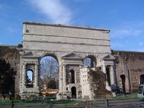 Porta Maggiore one of the eastern gates in the rd-century Aurelian Walls of Rome 