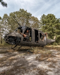 Portrait with Abandoned Military Helicopter