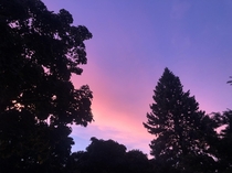 post-storm pink and purple southeastern wisconsin