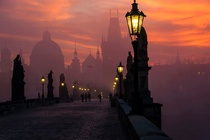 Prague at dusk X-post from rpics 