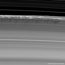 Propeller Shadows on Saturns Rings Taken by Cassini 