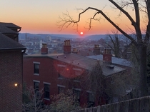 Prospect Hill Sunset in Cincinnati Ohio