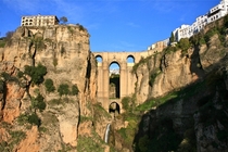 Puente Nuevo amp Tayo Waterfall Ronda Andalusia Spain 