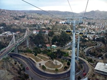 Puentes Trillizos Avenida Kantutani Telefrico Triplet Bridges Kantutani Avenue Aerial Tram - La Paz Bolivia 