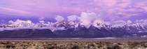 Purple Plain Peaks - Grand Teton National Park Wyoming  by David Howland