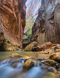 Quiet days are the best days in the Narrows Zion NP 