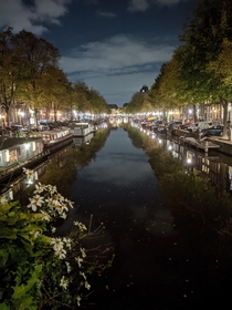 Quiet lockdown night in Amsterdam