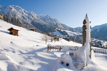 Quiet mountain village of Alpbach Austria 