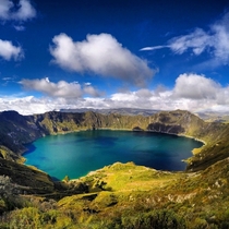 Quilotoa Lagoon Ecuador formed by a collapsed volcano  years ago  by Elan Mizrahi
