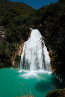 Quinceaera Waterfall in El Chifln Natural Park in Chiapas Mexico 