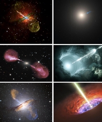 Radio Galaxies emit enormous jets hundreds of thousands of light-years across at near light speeds