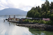 Rail barge and tug Prince Rupert BC 