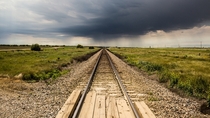 Railroad Tracks just outside Swift Current Sask Canada 