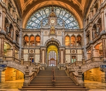 Railway Station in Antwerp Belgium