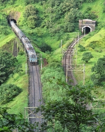Railway Tunnels in the Shayadri Mountains Igatpuri Maharshtra India