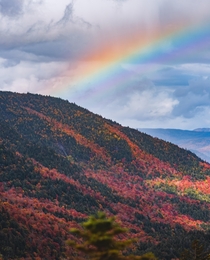 Rainbow during the Peak Foliage in the Adirondacks NY 