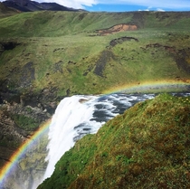 Rainbow Waterfall - Skogafoss Falls Iceland 