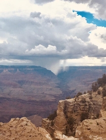 Rainstorm over Grand Canyon 