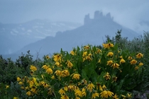 Rainy view of The Castles a natural formation - Gunnison Colorado 