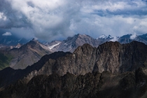 Raw mountainous terrain is the true definition of Earthporn Ala Kul Pass Kyrgyzstan 
