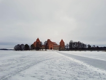 Real life fantasy castle of Trakai Lithuania Feb  