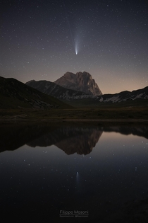 Reflection of NEOWISE - Gran Sasso National Park Italy 