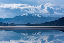Reflections at one of the fastest spots on Earth Bonneville Salt Flats Utah USA OC x