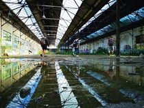 Reflections in the abandoned wire works factory - Derbyshire