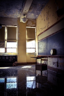Reflections of an old classroom left to rot since 