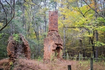 Remains of a house in Scull Shoals GA Established in  town abandoned in  due to chronic flooding