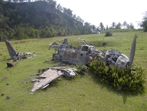 Remnants of a Japanese Mitsubishi Zero Fighter from WW The Mariana Islands Pagan Island Photo by Prizmcluster 