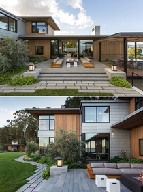Residence on an east facing bluff of the Tiburon Peninsula overlooking the San Francisco Bay Marin County California by Walker Warner Architects Photo Laure Joliet 