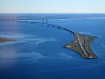 resund Bridge between Denmark and Sweden