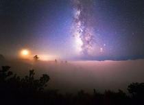 Revelation  - Milky Way above fog Santa Cruz CA IG ewingnicholas