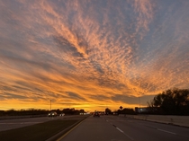 Ribbons of fire on a recent drive home outside Houston