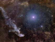 Rigel and the Witch Head Nebula The Witch Head Nebula spans about  light-years and is composed of interstellar dust grains reflecting Rigels starlight 