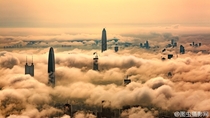 Rising through the clouds Shenzhen China 