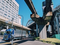 Roads and Tracks and Monorails in Minato-ku Tokyo