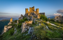 Rocca Calascio a fortress damaged by an earthquake in Abruzzo Italy  by Hans Kruse