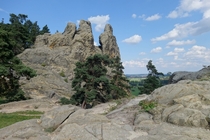Rock formations of Teufelsmauer Timmenrode Germany 