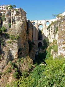 Ronda Spain - Village built on a split plateau with a very impressive crossing of the canyon 