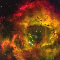 Rosette Nebula  ly away from Earth despite being that far away it still covers an area in the sky twice as big as the Moon 