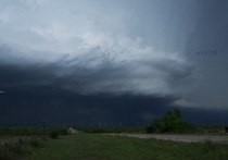 Rotating updraft of a supercell west Texas  May 