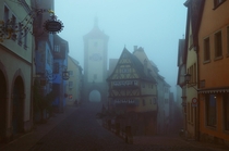 Rothenburg odt in Fog 